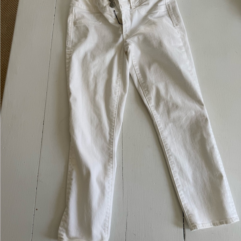 Aerie Women's Crisp White Ankle Jeans